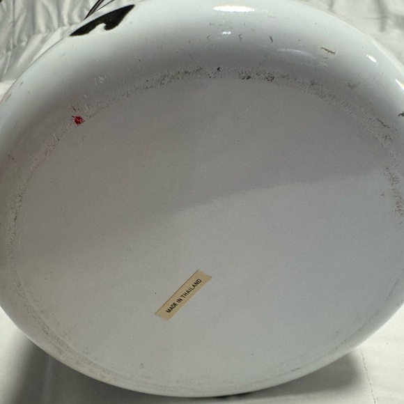 Cornell Enamel Utensil Spoon Holder Unique Floral Heart Scroll Design Thailand - Picture 4 of 9